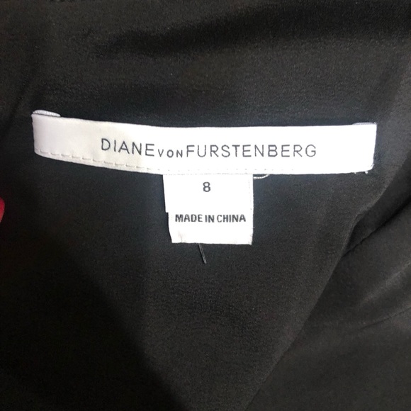 DVF Arianna Leopard Colorblock Sheath Dress SZ 8 - Picture 8 of 15